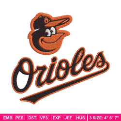 Baltimore Orioles Logo embroidery design, Logo sport embroidery, baseball embroidery, logo shirt, MLB embroidery. (10)