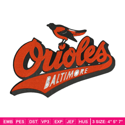 Baltimore Orioles Logo embroidery design, Logo sport embroidery, baseball embroidery, logo shirt, MLB embroidery. (13)