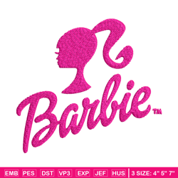 Barbie logo and her Embroidery, Barbie logo and her Embroidery, logo design, Embroidery File, Digital download.