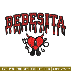 Bebesita heart logo embroidery design, Bebesita heart logo embroidery, logo design, embroidery file, Digital download