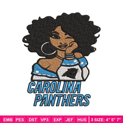 Carolina Panthers embroidery design, NFL girl embroidery, Carolina Panthers embroidery, NFL embroidery