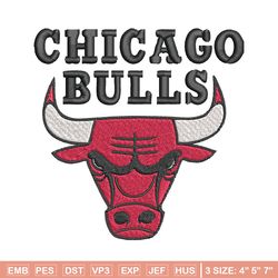 Chicago Bulls Embroidery, NBA Embroidery, Sport Embroidery design, NBA embroidery, Logo Embroidery