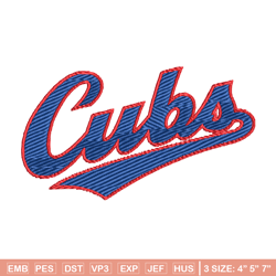 Chicago Cubs Logo embroidery design, logo sport embroidery, baseball embroidery, logo shirt, MLB embroidery. (18)