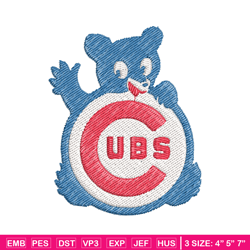 Chicago Cubs Logo embroidery design, logo sport embroidery, baseball embroidery, logo shirt, MLB embroidery. (20)