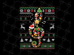 Music Note Christmas PNG, Ugly Musical Teacher Sing PNG, Fun Santa Music Lover Santa Music Notes Png Sublimation Digital