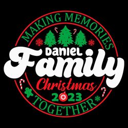 Personalized Making Memories Family Christmas 2023 SVG