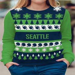 Seattle Football Ugly Christmas Sweatshirt