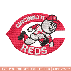 Cincinnati Reds Logo embroidery design, logo sport embroidery, baseball embroidery, logo shirt, MLB embroidery. (13)