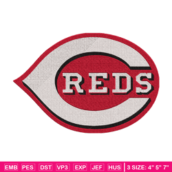 Cincinnati Reds Logo embroidery design, logo sport embroidery, baseball embroidery, logo design, MLB embroidery.