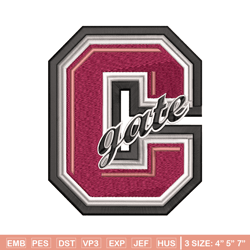 Colgate Raiders embroidery design, Colgate Raiders embroidery, logo Sport, Sport embroidery, NCAA embroidery.