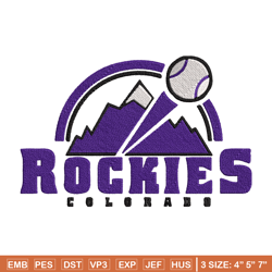 Colorado Rockies Logo embroidery design, logo sport embroidery, baseball embroidery, logo shirt, MLB embroidery. (17)