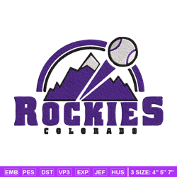 Colorado Rockies Logo embroidery design, logo sport embroidery, baseball embroidery, logo design, MLB embroidery.