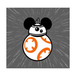 Mickey BB-8 SVG Decal Star Wars clipart Download cut with Sillhouette or Cricut Vinyl Cutter