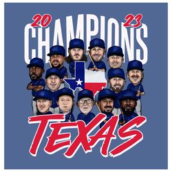 Texas Baseball Champions Team Players 2023 PNG File