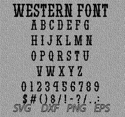 Yatsurano Western  Font  SVG PNG JPEG  DXF Digital Cut Vector Files for Silhouette Studio Cricut Design