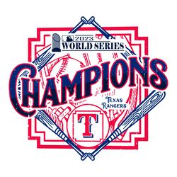 Texas Rangers Red 2023 World Series Champions SVG File