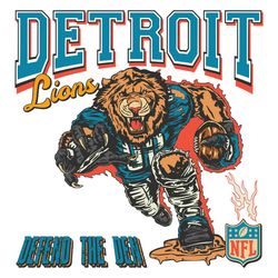 Detroit Lions Defend The Den SVG Graphic Design File