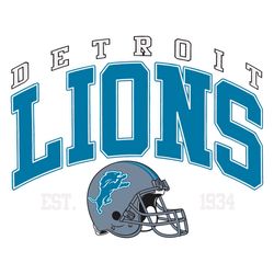 Detroit Lions Est 1934 NFL Team SVG For Cricut Files