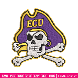East Carolina Pirates embroidery design, East Carolina Pirates embroidery, Sport embroidery, NCAA embroidery.