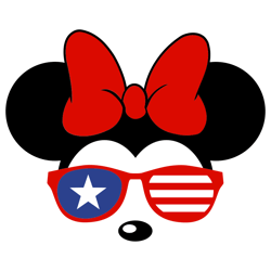 Minnie USA Sunglasses Svg, Mickey Head Svg, Disney Png, Disney Mickey Svg, Mickey Christmas Png, Instant download