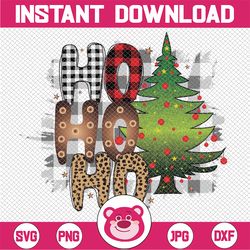 Ho Ho Ho Leopard Trees PNG Print File for Sublimation Or Print, Christmas Sublimation, Winter, Holiday Print Files, Prin