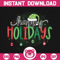 Happy Holidays Christmas ornaments Png Sublimation Design, Christmas ornamentsPng, Happy Holidays Png, Xmas ornaments Pn