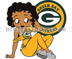 Green Bay Packers Betty Boop Svg, NFL Svg, Girl Sport Svg, Football Svg Download Digital File 25