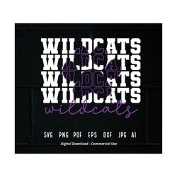 Stacked Wildcats Paw SVG, Wildcats Mascot svg, Wildcats svg, Wildcats Paw svg, Stacked Wildcats svg, Wildcats School Tea