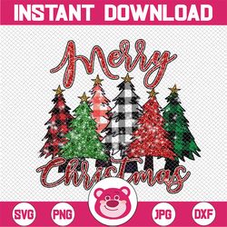 Merry Christmas Trees PNG, Sublimation Design, Digital Download, Sublimation, DTG Printing, Christmas Tree Cheetah, Xmas