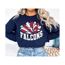 Falcons SVG, Falcons Cheer SVG PNG, Falcons Mascot svg, Falcons Pom Pom svg, Cheerleader svg, Falcons Shirt svg, Falcons