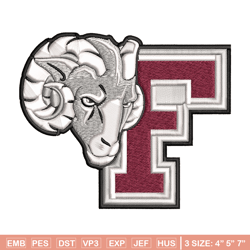 Fordham Rams embroidery design, Fordham Rams embroidery, logo Sport, Sport embroidery, NCAA embroidery.