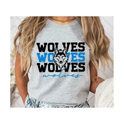Wolves SVG PNG, Wolves Face svg, Wolves Mascot svg, Wolves Shirt svg, Wolves Cheer svg, Wolves Vibes svg, School Spirit