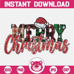 Merry Christmas - Leopard - PNG File, Sublimation Design for Digital Download and Printable Winter, Christmas