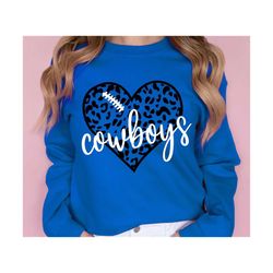 Leopard Heart Cowboys SVG PNG, Cowboys Mascot svg,Cowboys svg,Cowboys School Team,Cowboys Cheer svg,Cowboys Football svg