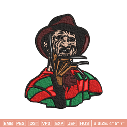 Freddy Krueger Embroidery design, Freddy horror Embroidery, horror design, Embroidery File, Digital download.
