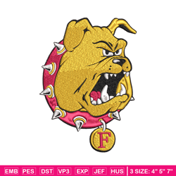 Ferris State Bulldogs  embroidery design, Ferris State Bulldogs  embroidery, logo Sport embroidery, NCAA embroidery.