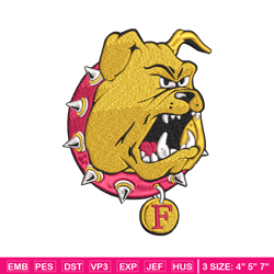 Ferris State Bulldogs embroidery design, Ferris State Bulldogs embroidery, logo Sport, Sport embroidery, NCAA embroidery