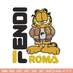 Garfield Fendi Embroidery design, Garfield Fendi cartoon Embroidery, cartoon design, Embroidery File, Instant download.