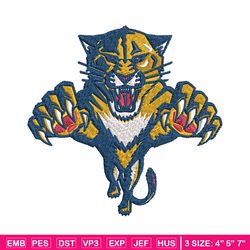 Florida Panthers logo Embroidery, NHL Embroidery, Sport embroidery, Logo Embroidery, NHL Embroidery design.