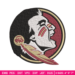Florida State Seminoles embroidery design, Florida State Seminoles embroidery, Sport embroidery, NCAA embroidery.