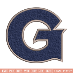 Georgetown Hoyas embroidery design, Georgetown Hoyas embroidery, logo Sport, Sport embroidery, NCAA embroidery.