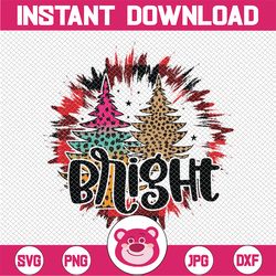 Bright Christmas  Trees Animal Print Trees PNG Cut File Silhouette Cricut INSTANT DOWNLOAD, Christmas Sublimation