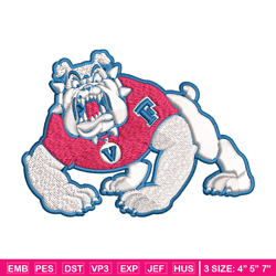 Fresno State Bulldogs embroidery design, Fresno State Bulldogs embroidery, logo Sport, Sport embroidery, NCAA embroidery