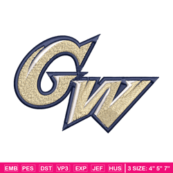 George Washington Colonials embroidery design, George Washington Colonials embroidery, Sport embroidery, NCAA embroidery