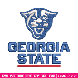 Georgia State Panthers embroidery design, Georgia State Panthers embroidery, logo Sport embroidery, NCAA embroidery.