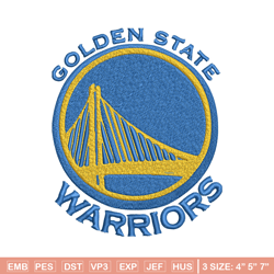 Golden State Warriors logo Embroidery, NBA Embroidery, Sport embroidery, Logo Embroidery, NBA Embroidery design