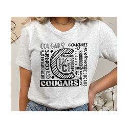 Cougars SVG PNG, Cougars Mascot svg, Cougars Typography svg, Cougars Shirt svg, Cougars Love svg, School Spirit svg, Cou
