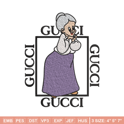 Granny Gucci Embroidery design, Granny Gucci Embroidery, cartoon design, Embroidery File, Gucci logo, Digital download.