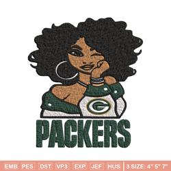 Green Bay Packers embroidery design, NFL girl embroidery, Green Bay Packers embroidery, NFL embroidery