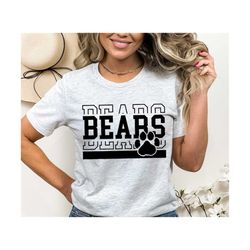 Bears SVG PNG, Bears Paw svg, Bears Mascot svg, Bears Cheer svg, Bears Vibes svg, School Spirit svg, Bears Sport svg, Be
